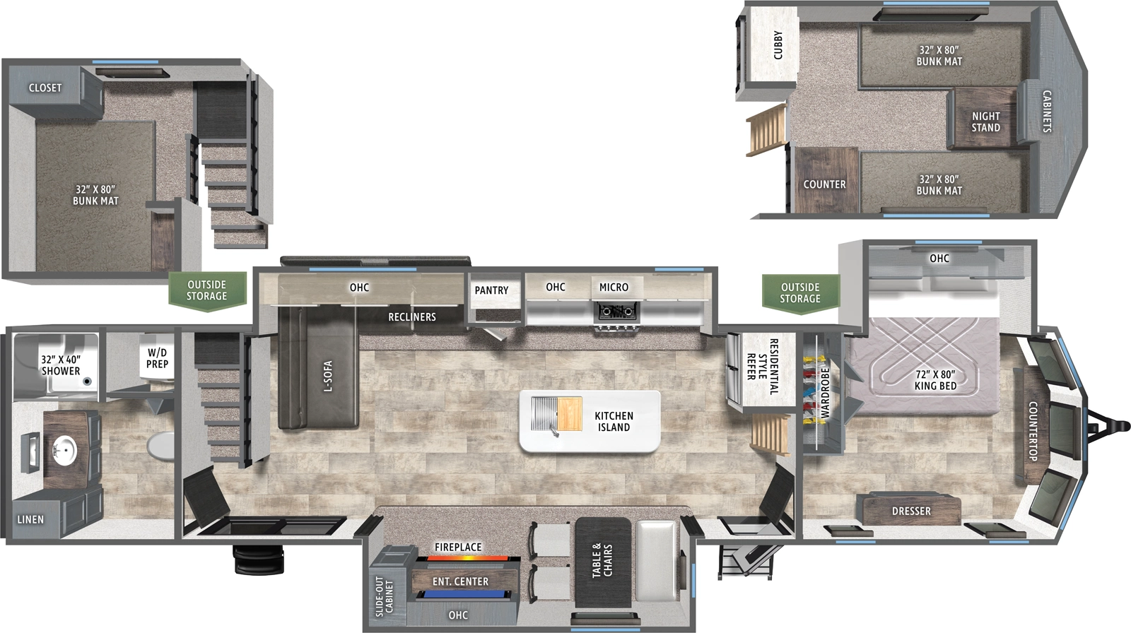 Puma Vista 420LFT Floorplan